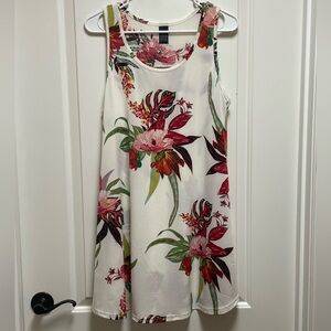 🌸 Lildy L / XL Floral Sleeveless Mini Sundress Resortwear Beach Pockets Boho